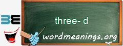 WordMeaning blackboard for three-d